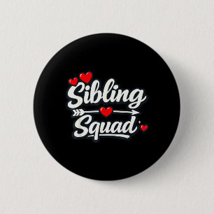 Lustige Geschwister-Truppe Familien-Matching-Crew Button