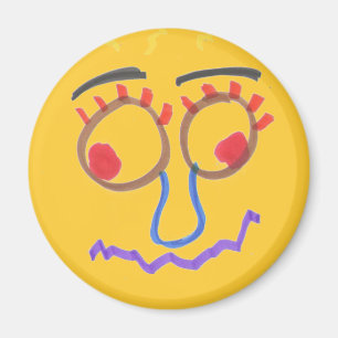 Lustige Gesichter Magnet