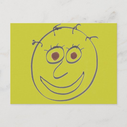 Lustige Gesichter Postkarte (Vorderseite)