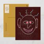 Lustige Gesichter Postkarte (Vorne/Hinten)