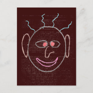 Lustige Gesichter Postkarte