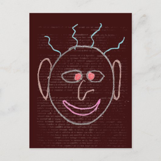 Lustige Gesichter Postkarte (Vorderseite)