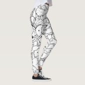 Lustige Gesichts-kreativer Muster-Entwurf Leggings (Rechts)