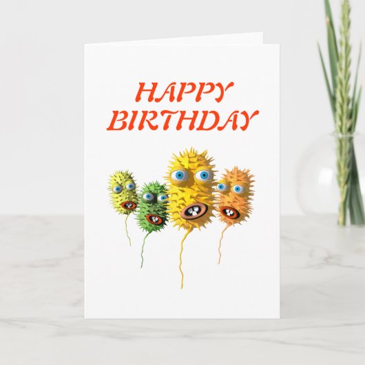 Lustige Gesichtsgeburtstagskarte Karte (Vorderseite)