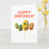 Lustige Gesichtsgeburtstagskarte Karte (Gelbe Blume)