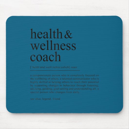 Lustige Gesundheits-Coach-Zitat-Definition Mousepad (Vorne)