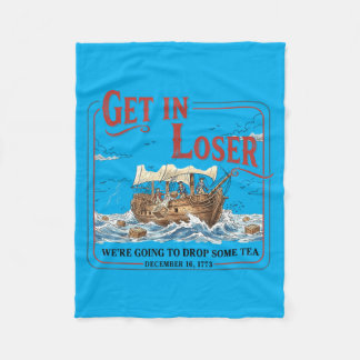 Lustige Get In Going To Drop Some Tea 1773 Geschic Fleecedecke