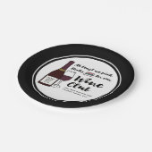 Lustige Getränk-Wein-Verein-Mädchen-Nacht der Pappteller (Schrägansicht)