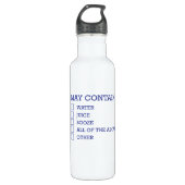 Lustige GetränkeKaro-Kästen Edelstahlflasche (Vorderseite)