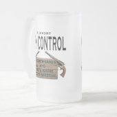 Lustige Gewehr Contol Bier-Tasse Mattglas Bierglas (Vorderseite Links)