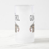 Lustige Gewehr Contol Bier-Tasse Mattglas Bierglas (Mittel)