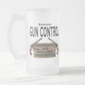 Lustige Gewehr Contol Bier-Tasse Mattglas Bierglas (Links)