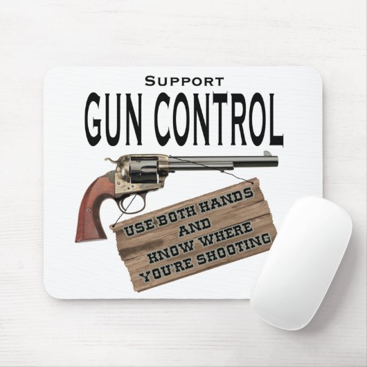 Lustige Gewehr-Kontrollen-Mausunterlage #2 Mousepad (Mit Mouse)