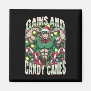 Lustige Gewinne und Zuckerstangen Weihnachtselfen- Magnet
