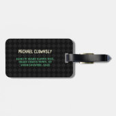 Lustige Gewohnheit beängstigender Clown-Creepy Gepäckanhänger (Rückseite horizontal)