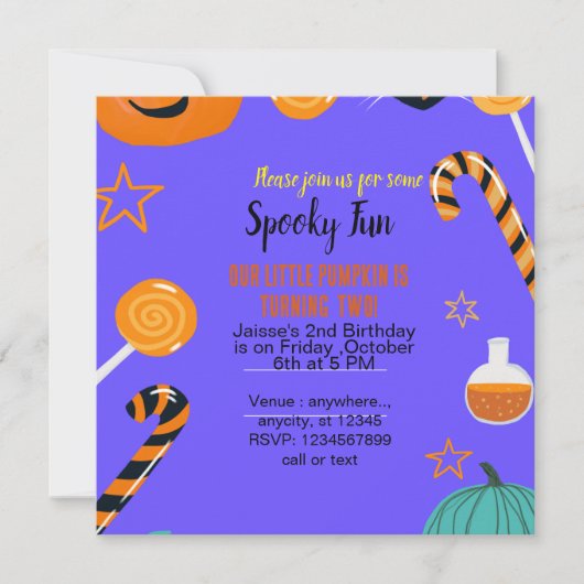 lustige Ghost-halloween Template-Einladung (Vorderseite)