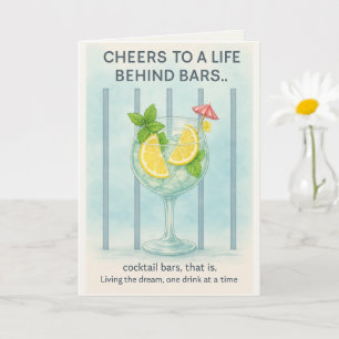 Lustige Gin-Liebhaber-Geburtstagskarte Cocktail Karte