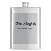 Lustige Gin.ologist Flasche Flachmann (Vorderseite)