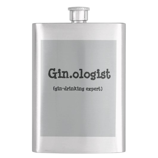 Lustige Gin.ologist Flasche Flachmann (Vorderseite)