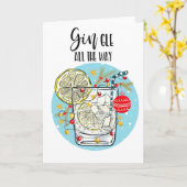 lustige Gin-Weihnachtskarten-Jingle Karte (Gelbe Blume)