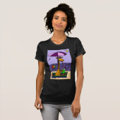 Lustige Giraffe am Strand T-Shirt (Vorne ganz)