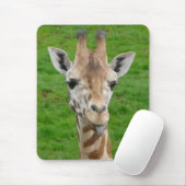 Lustige Giraffe, die heraus Zunge haftet! Mousepad (Mit Mouse)