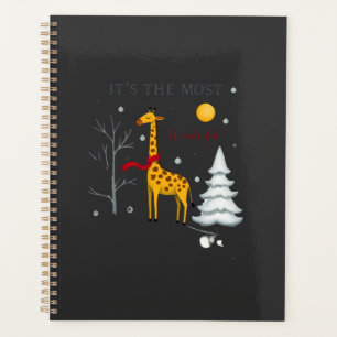 Lustige Giraffe Die Wunderbarste Zeit Weihnachten Planer