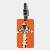 Lustige Giraffe Gepäckanhänger (Vorderseite vertikal)