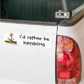 Lustige Giraffe im Kajak Autoaufkleber (Auf Lkw)