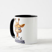 Lustige Giraffe Kaffeetasse Hilarisches Tiergesche (Vorderseite Links)