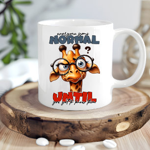 Lustige Giraffe Kaffeetasse, süße Giraffe Liebhabe Tasse