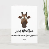 Lustige Giraffe mit Feiertagskarte (Rückseite)