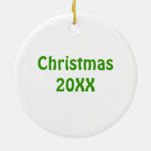 Lustige Giraffe mit Licht-wunderlichem Weihnachten Keramik Ornament (Hinten)