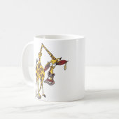 lustige Giraffe mit Ohrring und Goldzahn Kaffeetasse (Vorderseite Links)