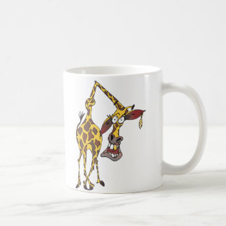 lustige Giraffe mit Ohrring und Goldzahn Kaffeetasse