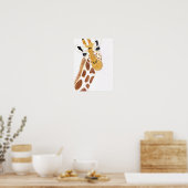 Lustige Giraffe Poster (Küche)