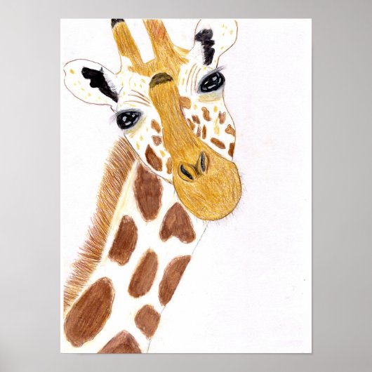 Lustige Giraffe Poster (Vorne)
