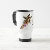 Lustige Giraffe-Reisebecher mit auffälligem Text Reisebecher (Vorderseite Links)