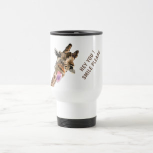 Lustige Giraffe-Reisebecher mit auffälligem Text Reisebecher