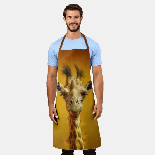 Lustige Giraffe Schürze (Getragen)