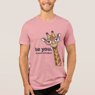 Lustige Giraffe Sei Du Vintage Gravur Shirt Design
