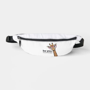 Lustige Giraffe Sei Du Vintage Gravur Shirt Design Bauchtasche