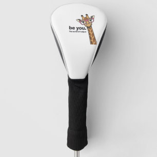 Lustige Giraffe Sei Du Vintage Gravur Shirt Design Golf Headcover