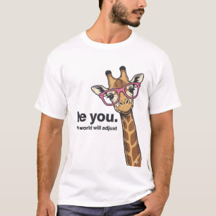 Lustige Giraffe Sei Du Vintage-Gravur-Shirt-Design T-Shirt