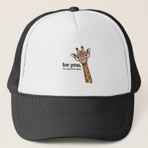 Lustige Giraffe Sei Du Vintage Gravur Shirt Design Truckerkappe
