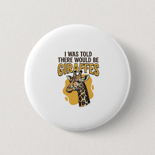 Lustige Giraffe Vintage Gravur Shirt Design_1 Button