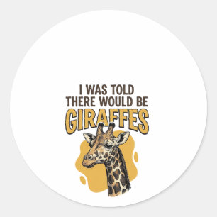 Lustige Giraffe Vintage Gravur Shirt Design_1 Runder Aufkleber