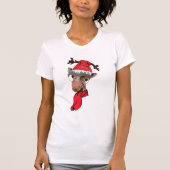 lustige Giraffe Weihnachten T - Shirt Design (Vorderseite)