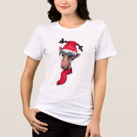 lustige Giraffe Weihnachten T - Shirt Design