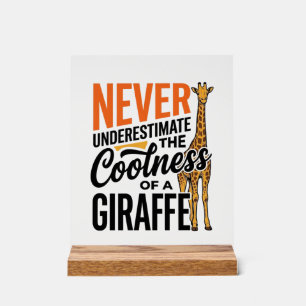 Lustige Giraffe Zitat Vintage Vektor T-Shirt Desig Acrylschild